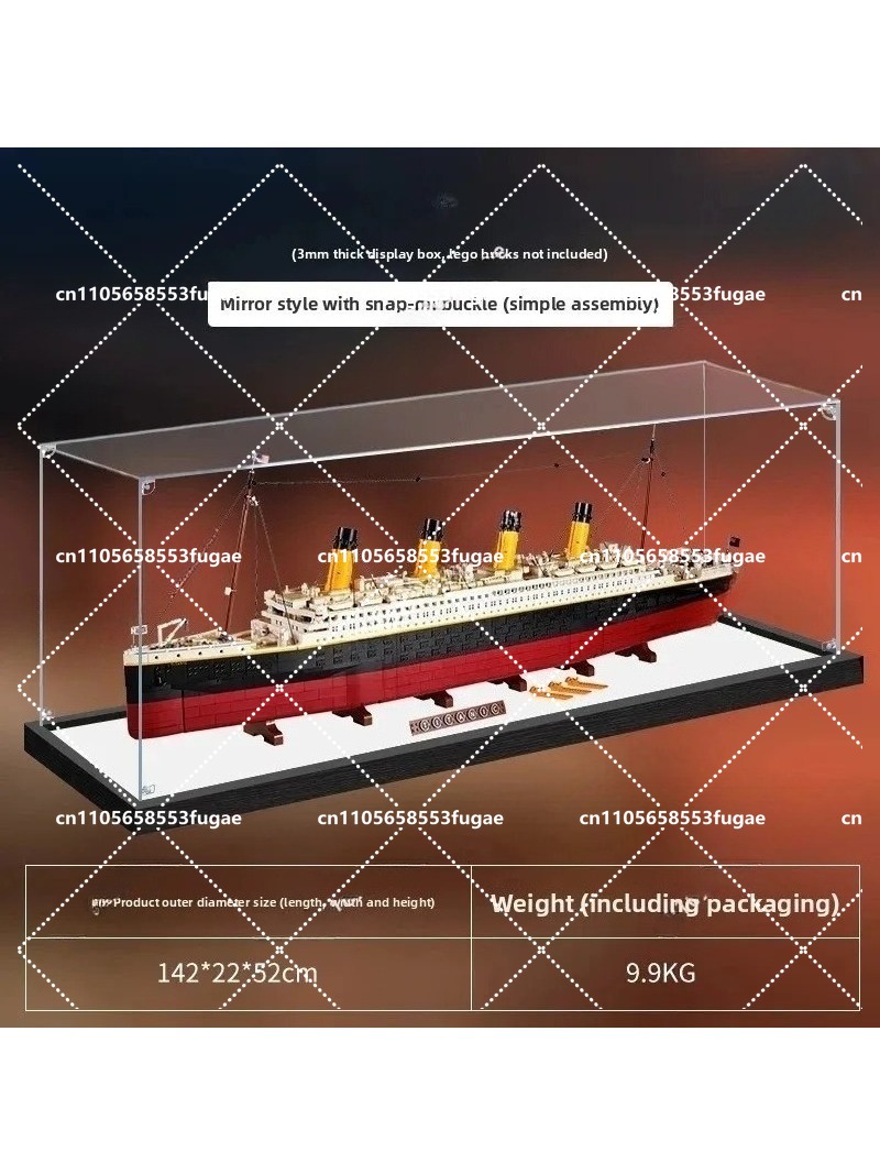 Figure Display Box - Подходит для модели Титаника 10294, акриловая