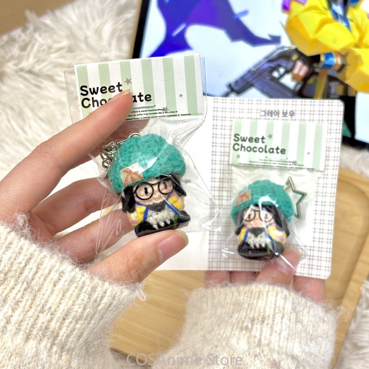 Anime Merchandise Plush Toys - Плюшевый брелок-подвеска VALORANT Killjoy для косплея,